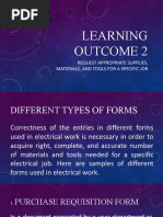 Lesson 1 Lo2 Eim Request Appropraite Supplies Materials and Tools For Specific Job