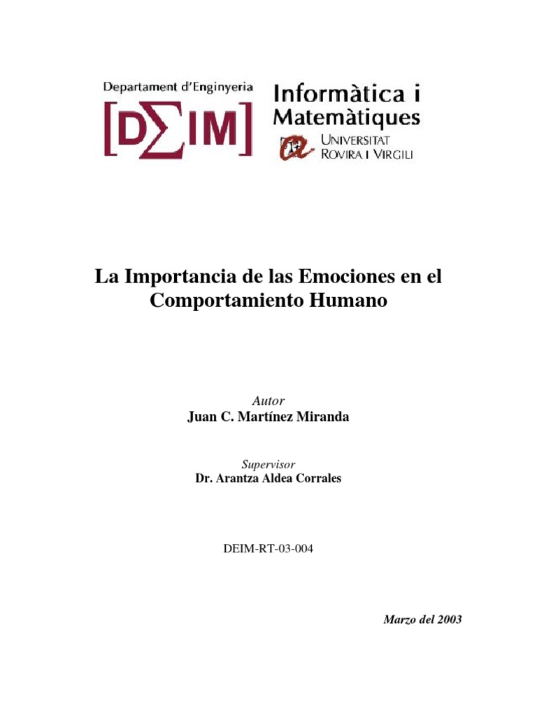 Emociones y Comportamiento Humano | PDF | Las emociones | Cociente de ...