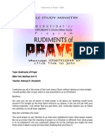 Rudiments of Prayer - BSM