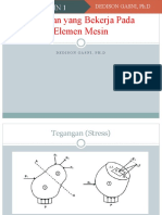 Tegangan Yang Bekerja Pada Elemen Mesin