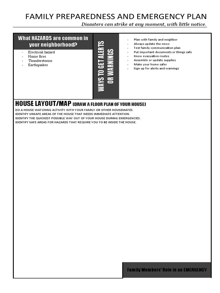 Family Emergency Preparedness Guide | PDF | Emergency Management | Safety
