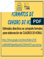 Formatos para Elaboración de Cuadros de Horas