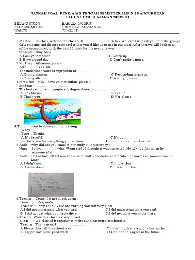 Soal B Inggris Kelas 8 Pdf