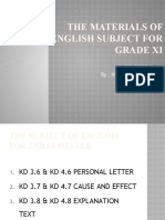 The Materials For Grade Xi Sem 2