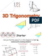 Finding values in 3D diagrams using Pythagoras and trigonometry