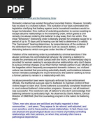 Brief History of VAWA and the Restraining Order