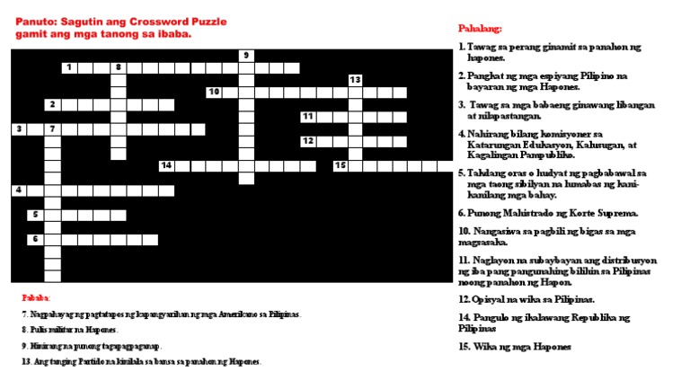 A P 6 Crossword Puzzle Pdf