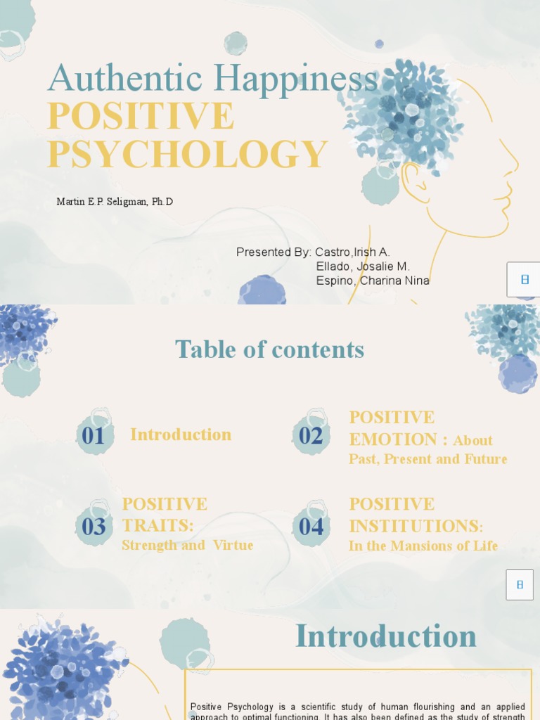 Understanding Positive Psychology Principles | PDF | Positive ...