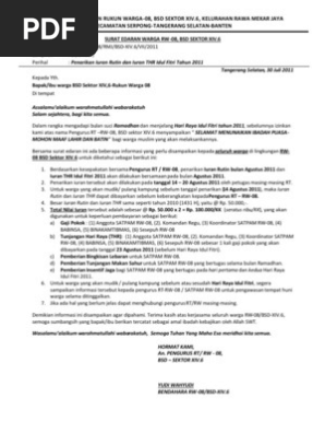 Surat Edaran Rt
