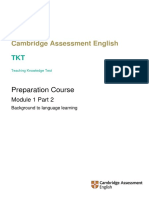 TKT Module 1 Part 2 (Background To Language Learning)