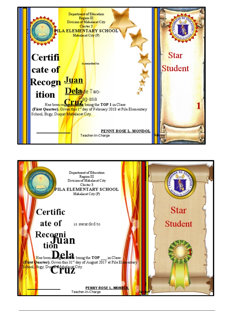 Award Certificates EDITABLE | PDF