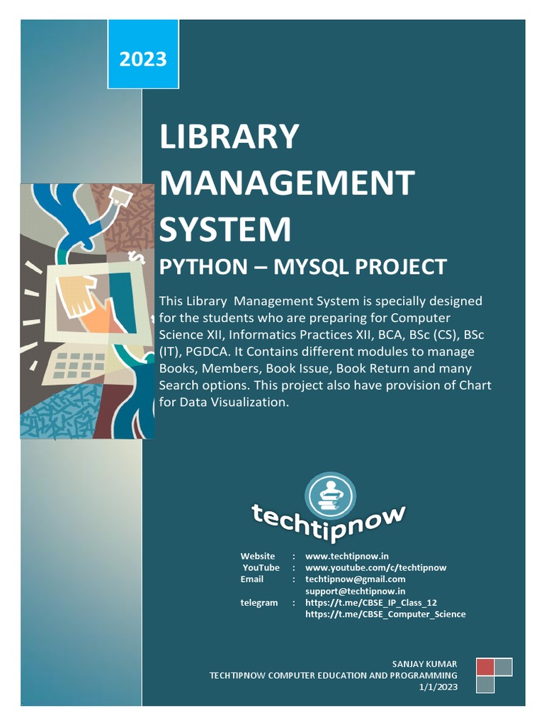 Library Management System in Python | PDF | Cursor (User Interface ...