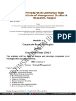 Corporate Level Strategy Module Notes