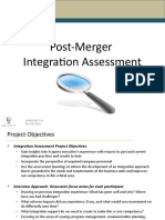 Post Merger Integration Assessment Complete