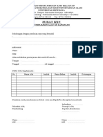 Form Surat Ijin Peminjaman Alat Kelapangan