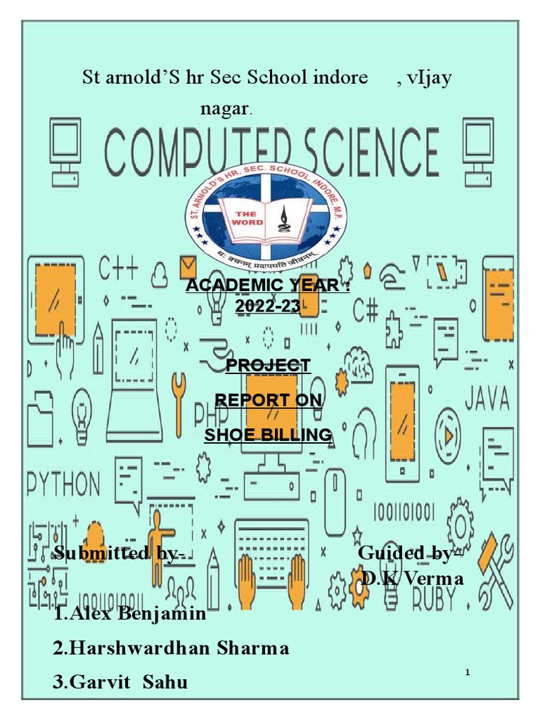 Shoe Billing Computer Science Project | PDF | Software Testing ...