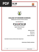 Report On FujiFilm by Maheen Ali Shah