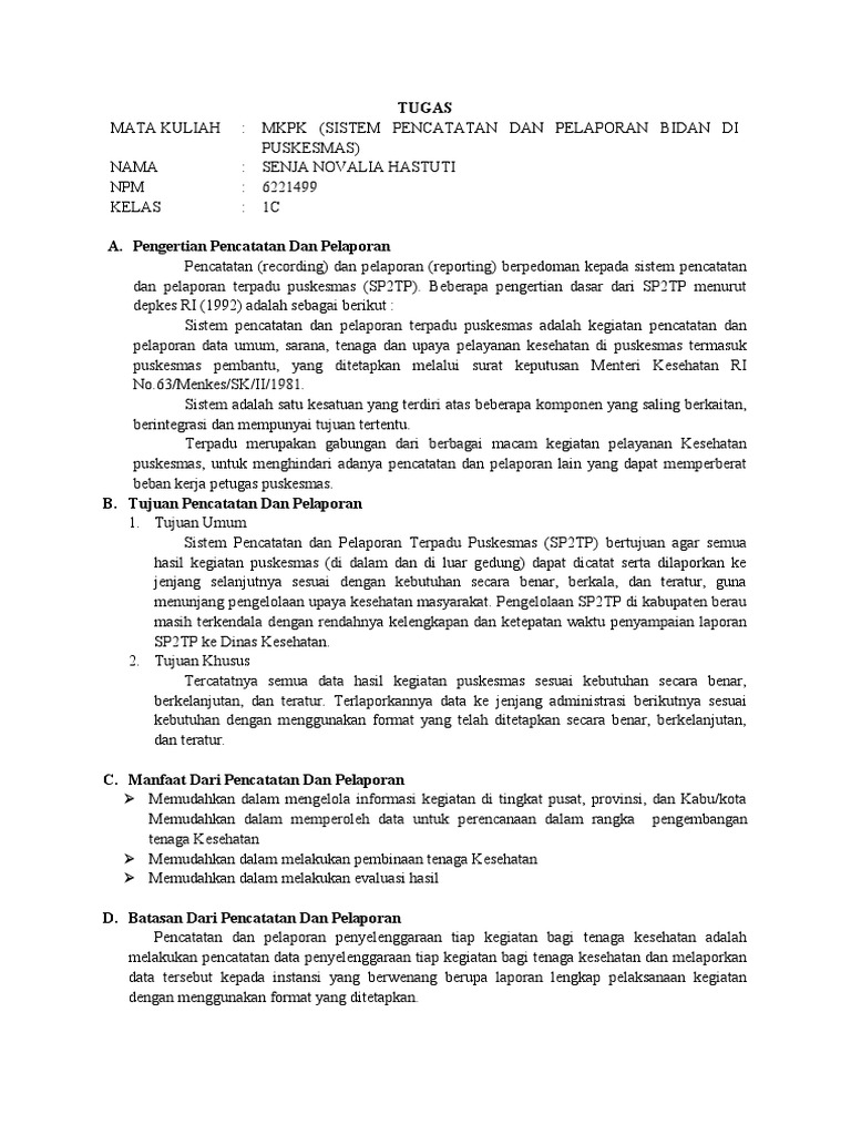 1c 6221499 Senja Novalia H Tugas Mkpk Sistem Pencatatan Dan