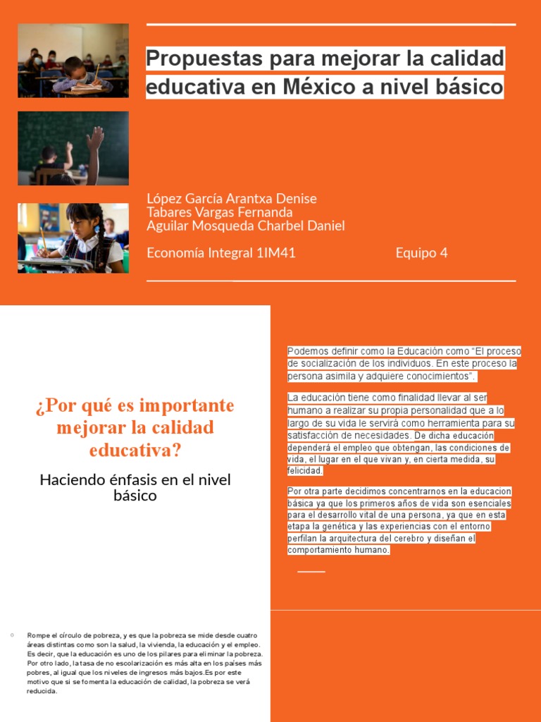 Propuestas para mejorar la educación básica en México | PDF | México ...