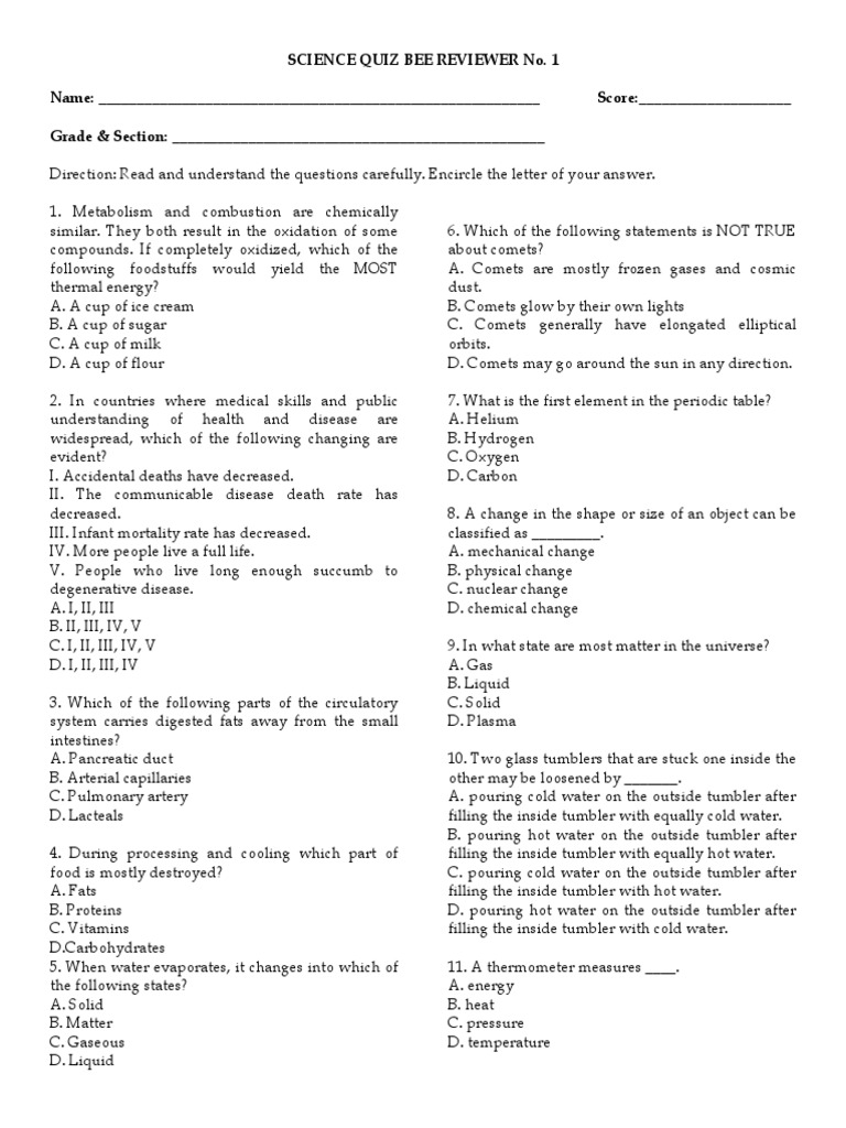 SCIENCE REVIEWER No 1 | PDF | Water | Earth