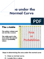 Area Under Normal Curve B