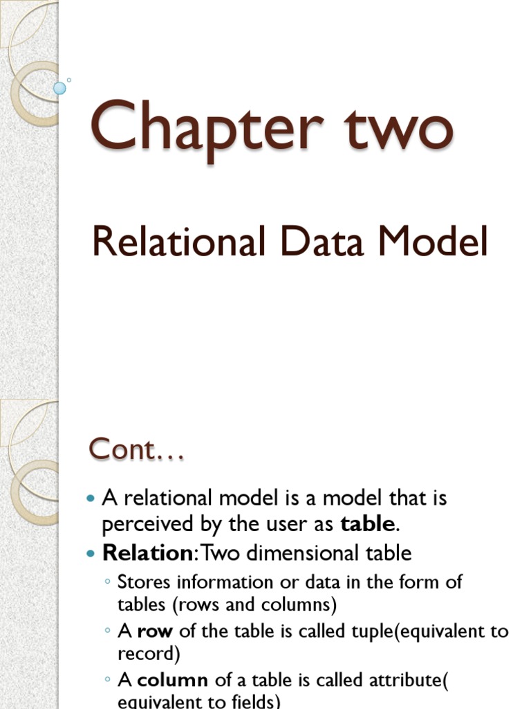 Relational Data Model | PDF | Data Model | Databases