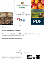 Modulo Prontidão para Exportar