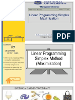 LP Simplex Maximization V2