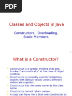 Classes and Objects in Java: Constructors, Overloading, Static Members