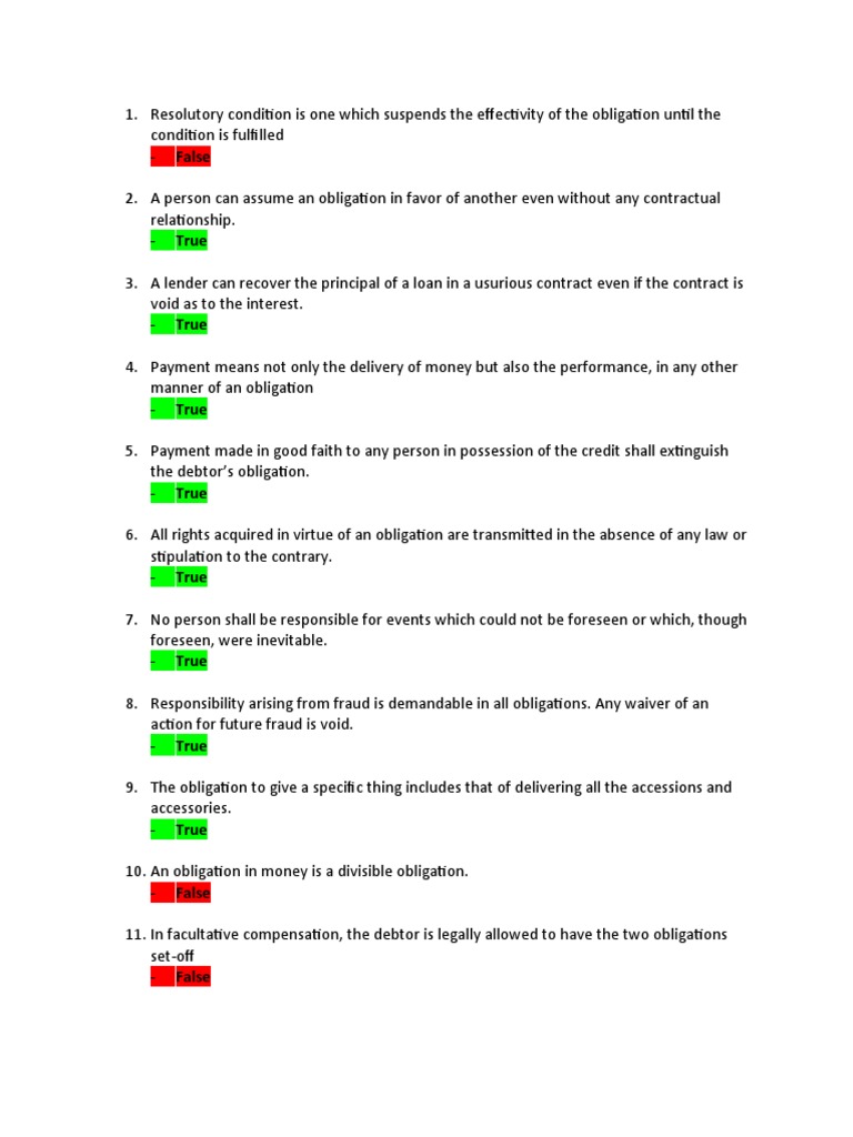 Kahoot Part 2 PDF Law Of Obligations Legal Concepts