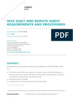 112 - V1.0 - PAR - Site Visit and Remote Audit Requirements
