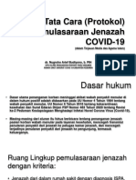 Tata Cara (Protokol) Pemulasaraan Jenazah COVID-19: Dr. Nugroho Arief Budiyono, B. PIH