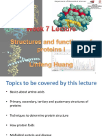 Biochemistry Week 7 Structures and Functions of Proteins I-2020