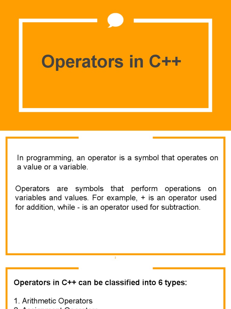 Chapter 3 - Operators in C++ | PDF | Division (Mathematics) | Arithmetic