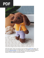 Cachorrinho Little-Dachshund-Crochet-Dog-Amigurumi-Pattern