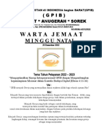 WARTA JEMAAT 25 dESEMBER 2022