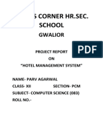 Compuer Science Project Hotel Management System