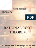 F. Polynomial Equation Finding The Root RATIONAL ROOT THEOREM