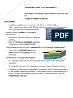 Geologic Processes Along Plate Boundaries