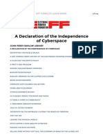 A Declaration of The Independence of Cyberspace - Electronic Frontier Foundation