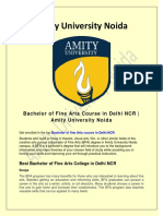 Bachelor of Fine Arts Course in Delhi NCR