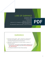 Updated Loss of Earnings 2021