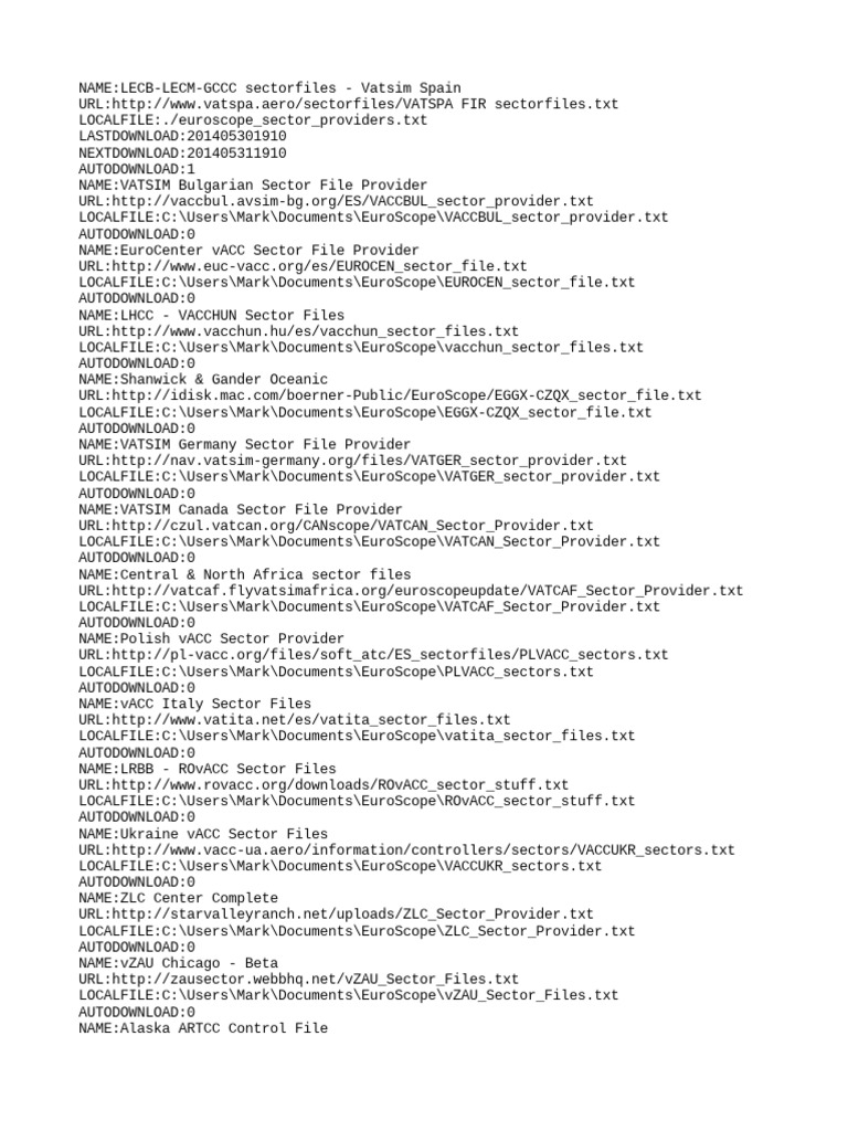Sector File Provider Descriptor | PDF | Text File | Computer File Formats
