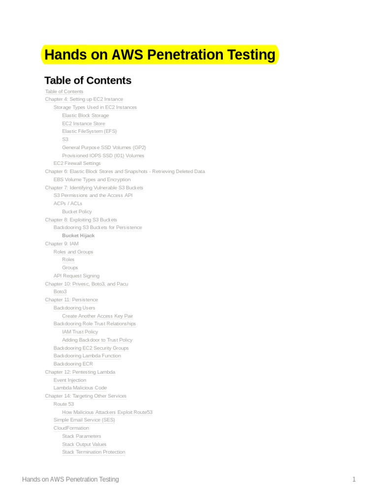 AWS Penetration Testing Guide | PDF | Security | Cyberwarfare