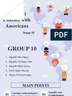 Cross-Cultural Contact With Americans - Group 10