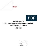 Instruksi Kerja Test Fungsi Dan Pengukuran Arus Differensial Trafo HSM#2