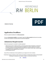 Admission & Financing - SRH Hochschule Berlin