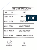 Revised Date Sheet