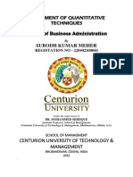 Assessment of Quantitative Techniques