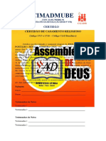 CERTIDÃO DE CASAMENTO RELIGIOSO